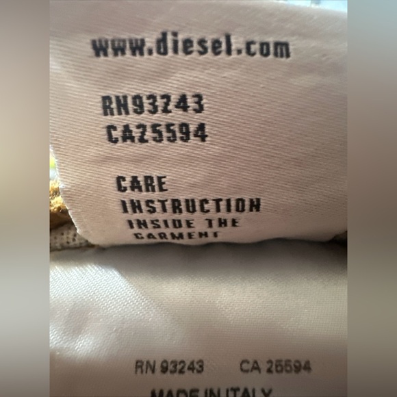 Diesel 1969 D-Ebbey-Fsc 068GP Jeans Slim Ivory W 24 Denim Corset Lace Bootcut - Picture 15 of 16